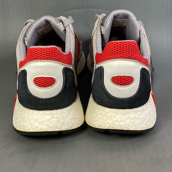 adidas Tresc Run Grey Scarlet Core Black sneaker shoes mens size 13 - Picture 4 of 10